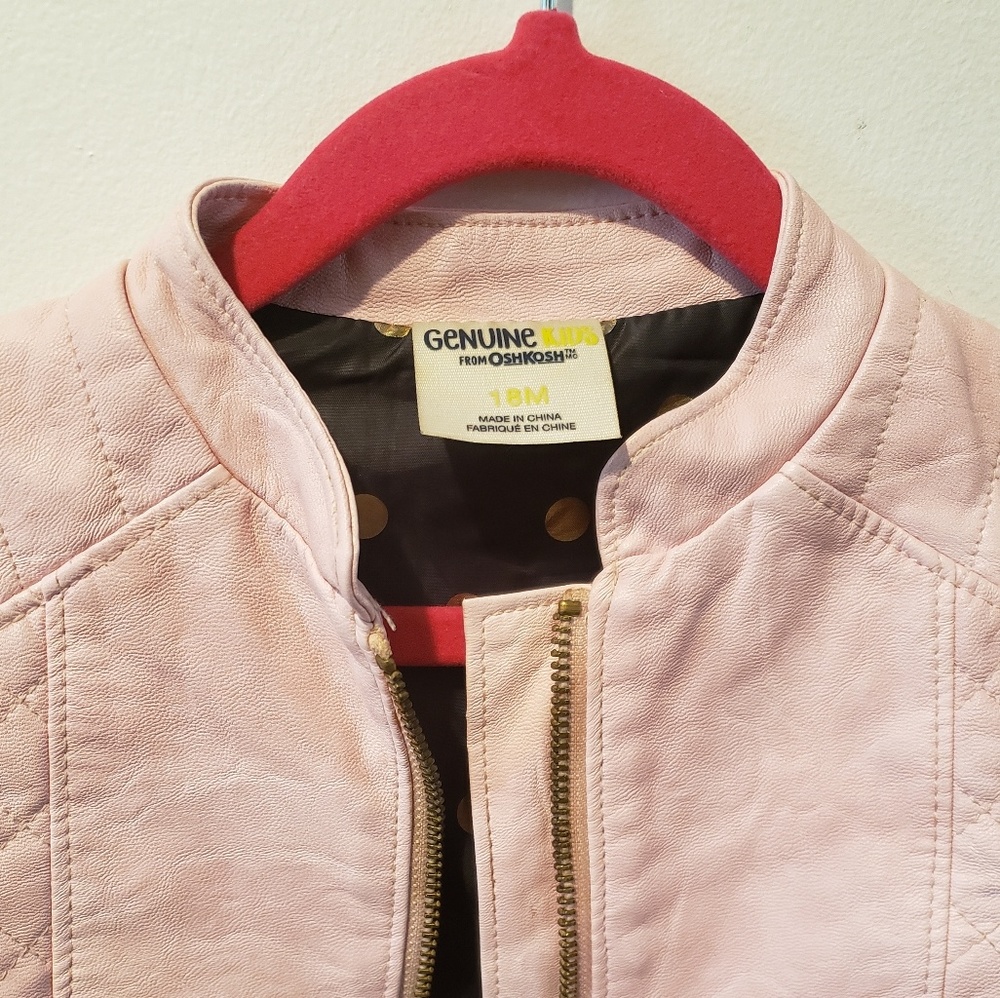 Toddler Faux Leather Coat - Picture 3 of 3